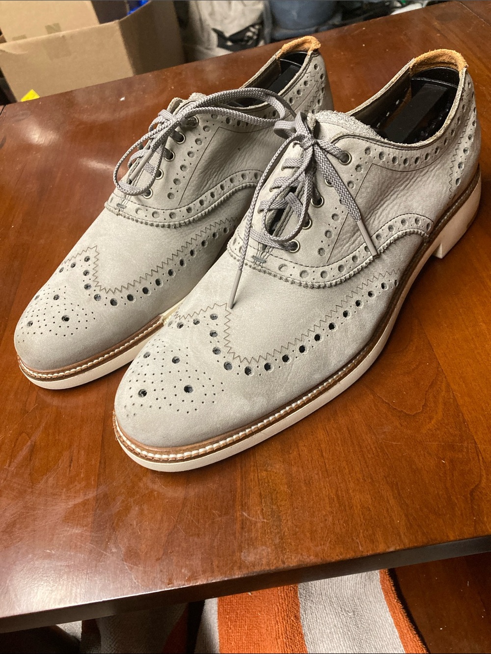 Cole Haan Gray Men's 8.5 Grand 360 Stitchlite Wingtip Dress Shoes India C32680